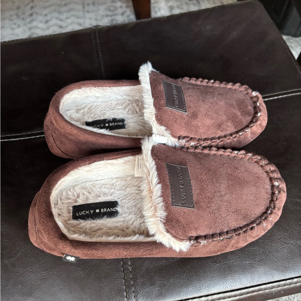 Lucky Brand Chocolate Suede Kid’s Moccasins